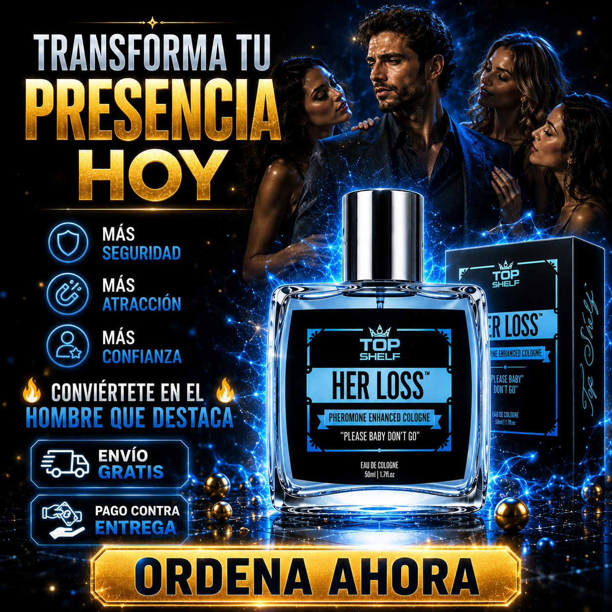 ¡Deja de ser Invisible! - "Her Loss®" Perfume con Feromonas para Hombres 💎
